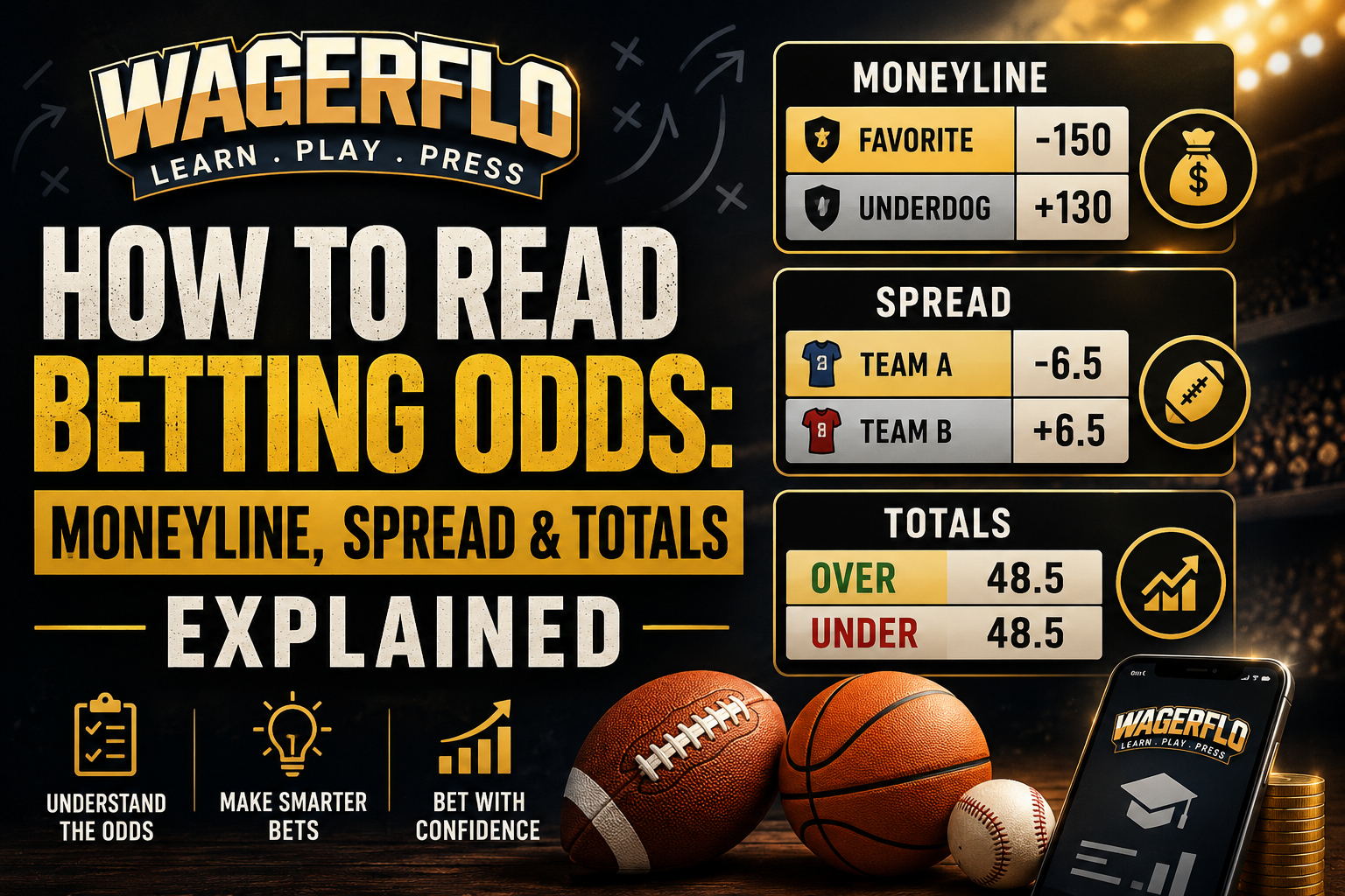 How to Read Betting Odds Moneyline, Spread & Totals Explained